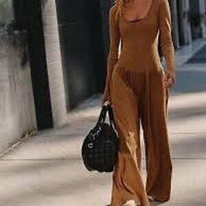 Free People Hot Shot Wide Leg Onesie